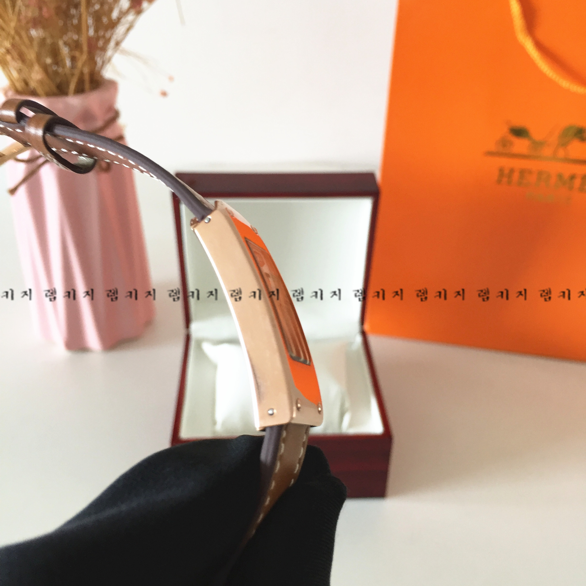 에르메스 켈리 2 투스트랩 가죽시계 여성용